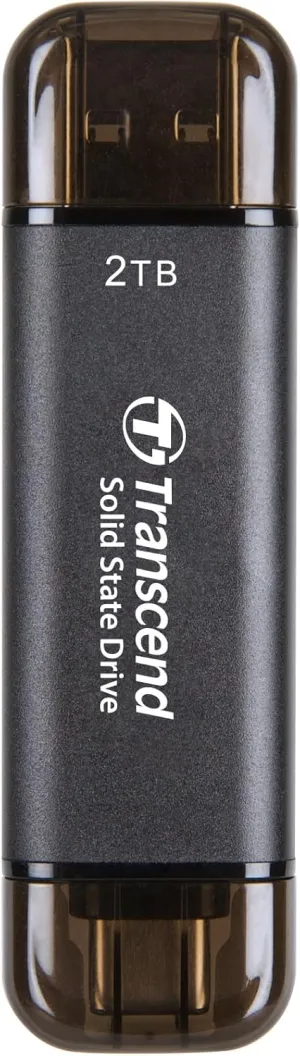 Transcend 2TB External SSD, Up to 1,050MB/s, USB 3.2 Gen 2 Portable SSD, 2-in-1 Type C &Type A, USB Hard Drive for Steam Deck, ROG Ally, MSI Claw, Windows&Mac, iPhone&iPad, Android, PS5&Xbox, Smart TV