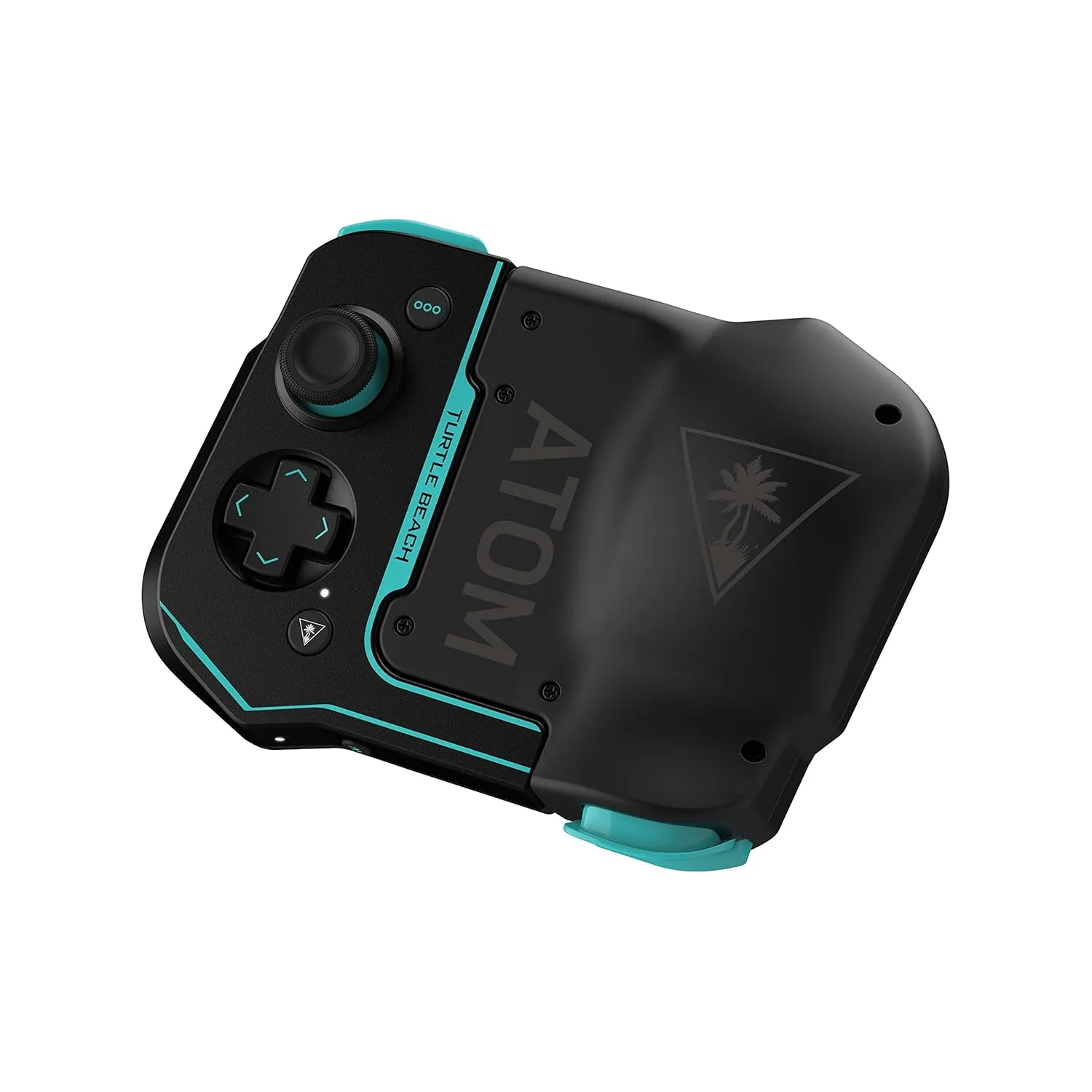 Turtle Beach Atom Mobile Game Controller with Bluetooth for Cloud Gaming on Android Mobile Devices with Compact Shape, Console Style Controls & Low Latency Bluetooth - Black/Teal