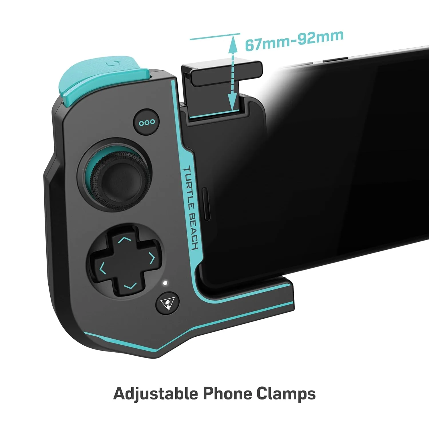 Turtle Beach Atom Mobile Game Controller with Bluetooth for Cloud Gaming on Android Mobile Devices with Compact Shape, Console Style Controls & Low Latency Bluetooth - Black/Teal