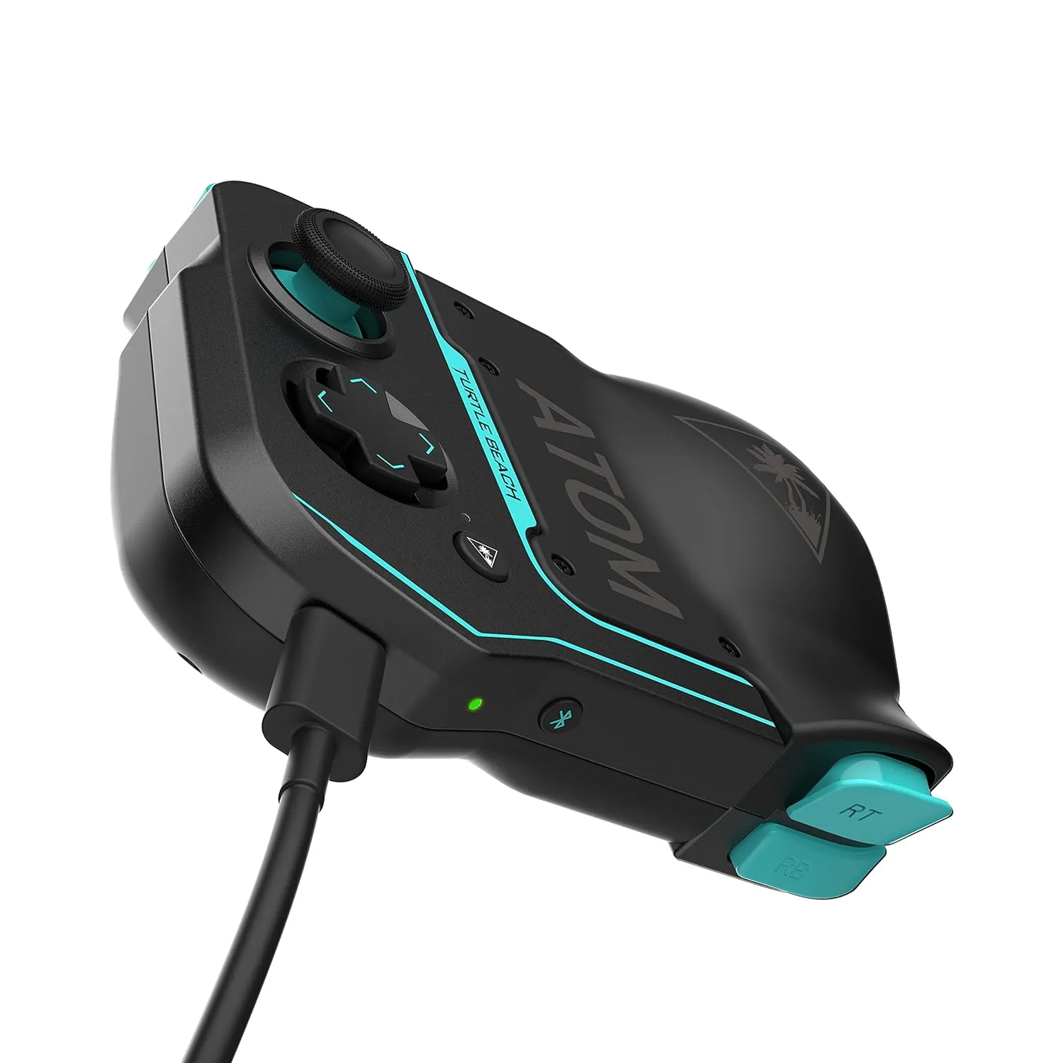 Turtle Beach Atom Mobile Game Controller with Bluetooth for Cloud Gaming on Android Mobile Devices with Compact Shape, Console Style Controls & Low Latency Bluetooth - Black/Teal