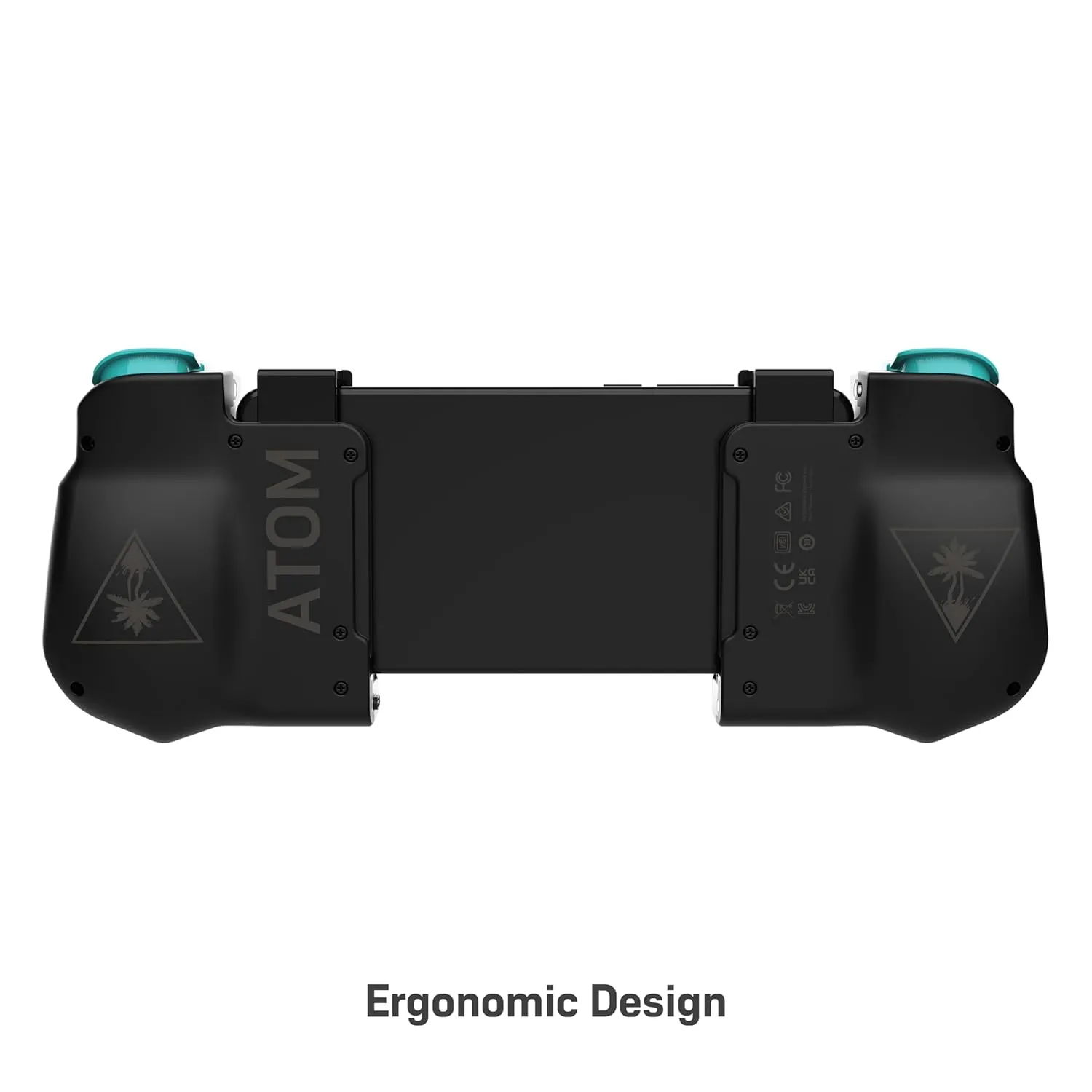 Turtle Beach Atom Mobile Game Controller with Bluetooth for Cloud Gaming on Android Mobile Devices with Compact Shape, Console Style Controls & Low Latency Bluetooth - Black/Teal