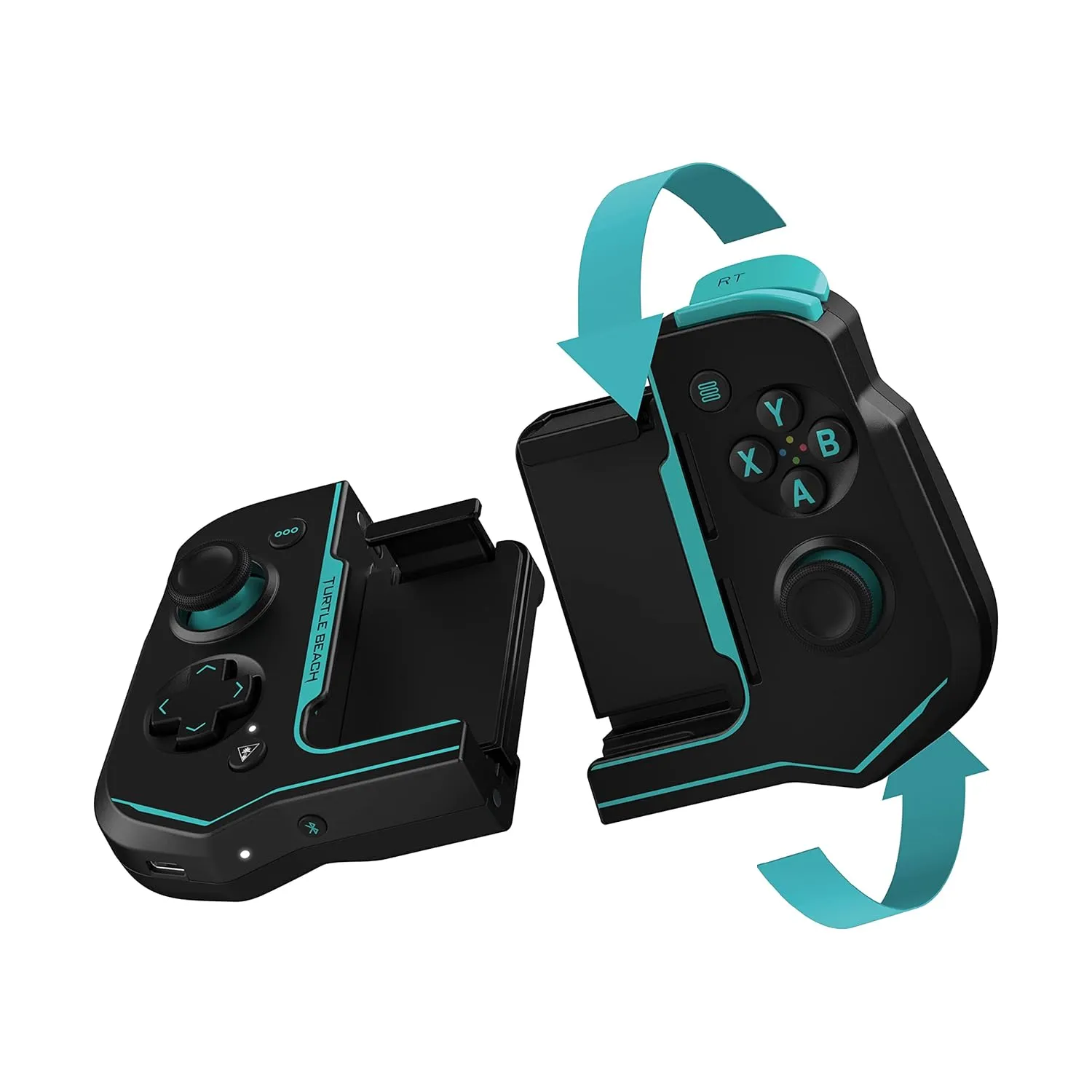 Turtle Beach Atom Mobile Game Controller with Bluetooth for Cloud Gaming on Android Mobile Devices with Compact Shape, Console Style Controls & Low Latency Bluetooth - Black/Teal