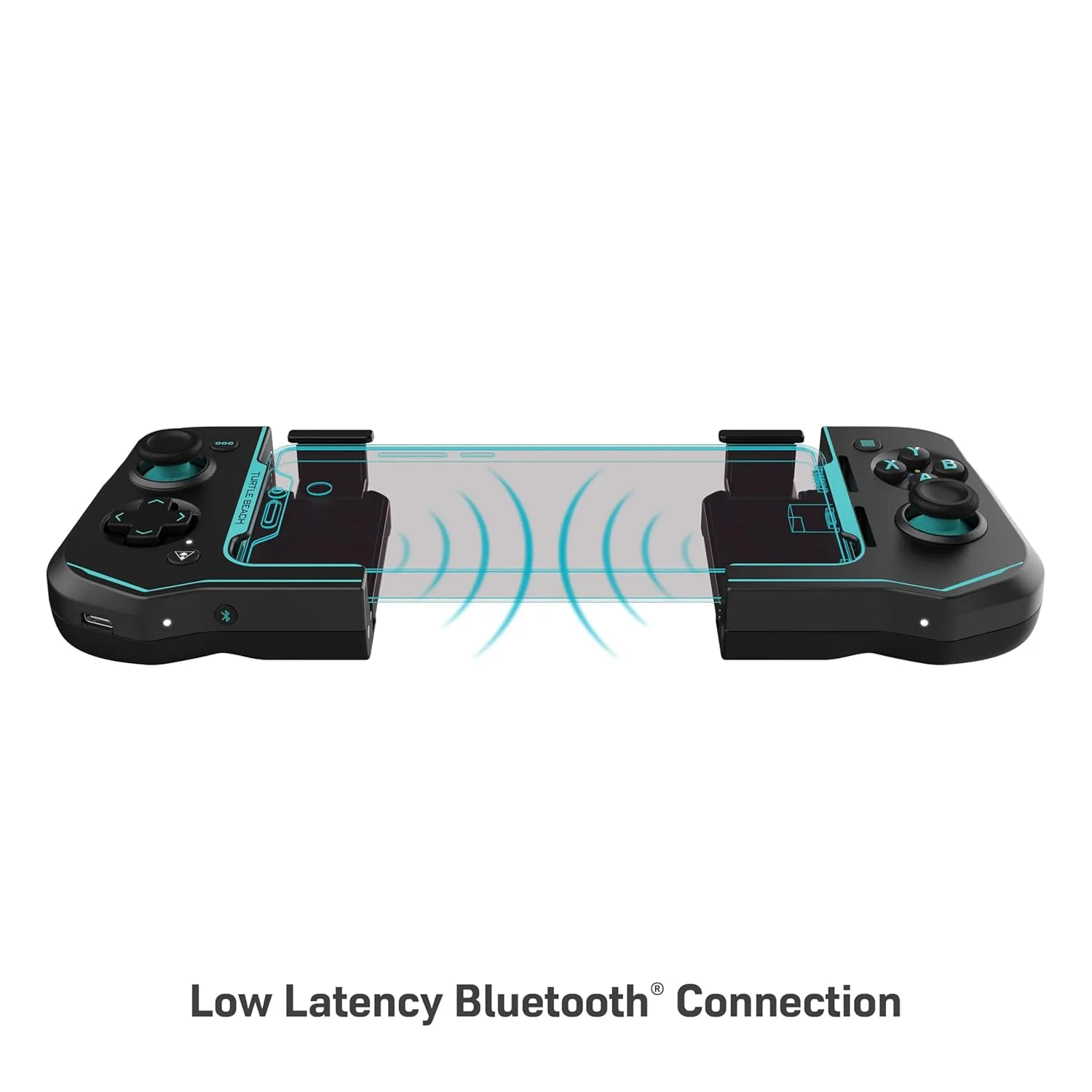 Turtle Beach Atom Mobile Game Controller with Bluetooth for Cloud Gaming on Android Mobile Devices with Compact Shape, Console Style Controls & Low Latency Bluetooth - Black/Teal