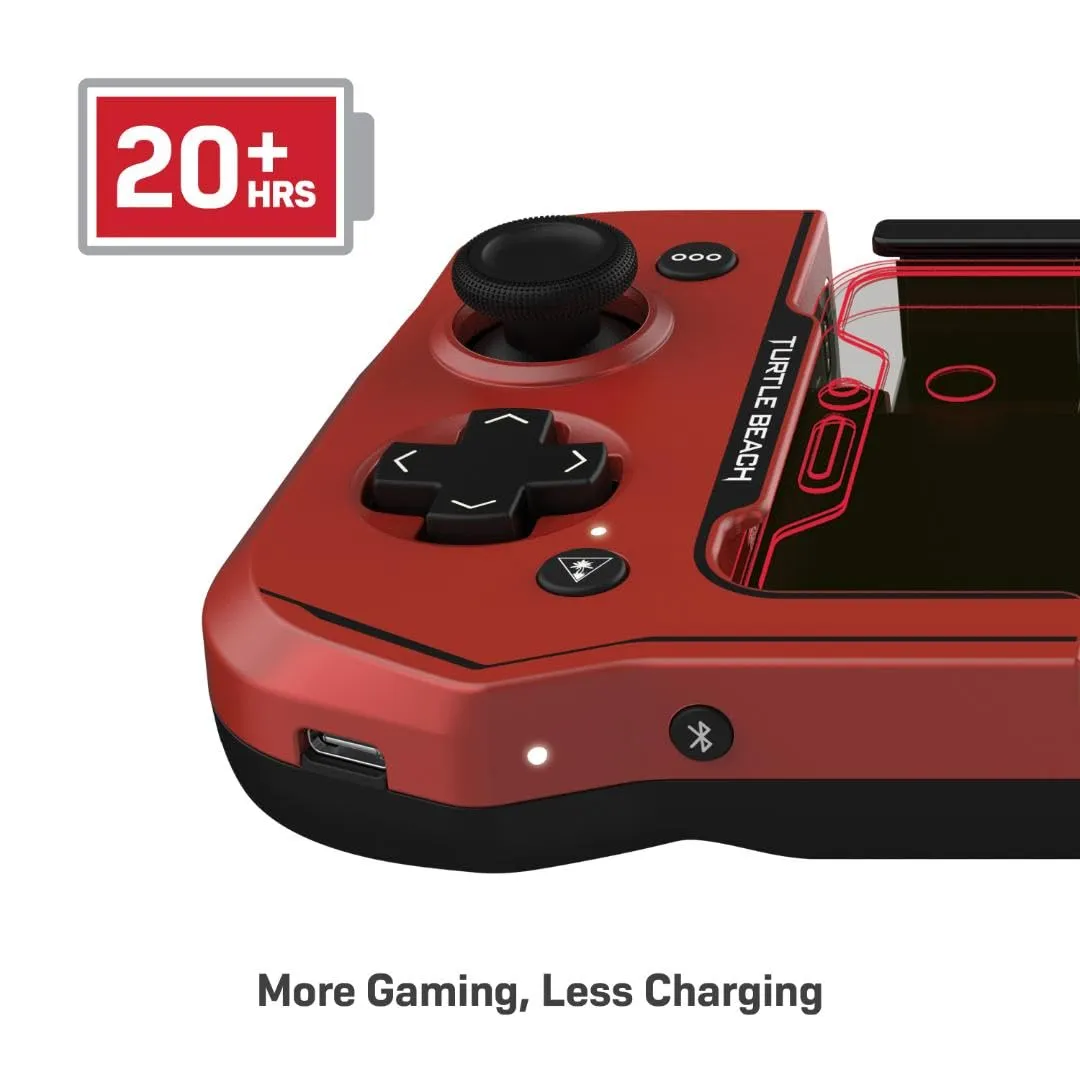 Turtle Beach Atom Mobile Game Controller with Bluetooth for Cloud Gaming on Android Mobile Devices with Compact Shape, Console Style Controls & Low Latency Bluetooth - Red