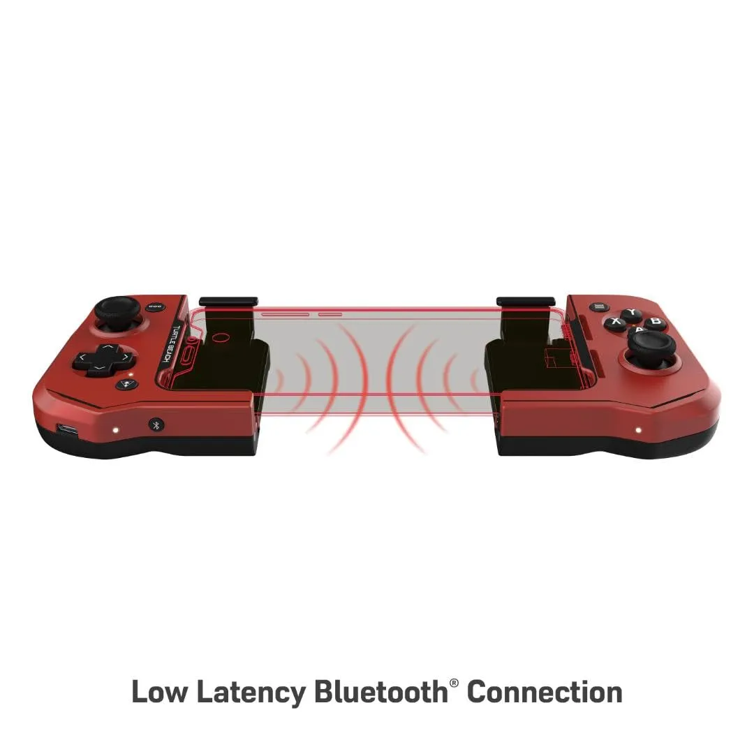 Turtle Beach Atom Mobile Game Controller with Bluetooth for Cloud Gaming on Android Mobile Devices with Compact Shape, Console Style Controls & Low Latency Bluetooth - Red