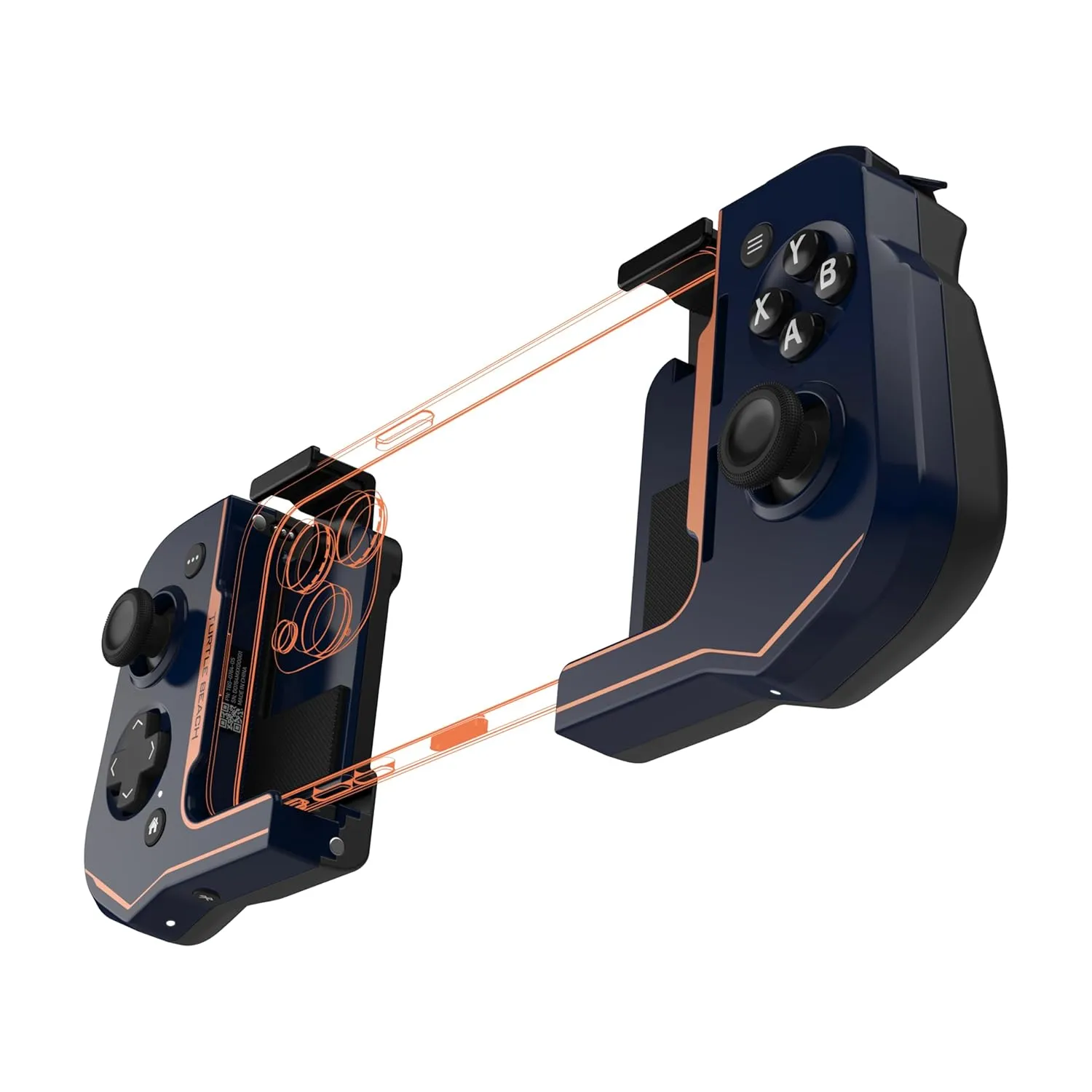 Turtle Beach Atom Mobile Game Controller with Bluetooth for Cloud Gaming on iPhone with Compact Shape, Console Style Controls & Low Latency Bluetooth  Cobalt Blue