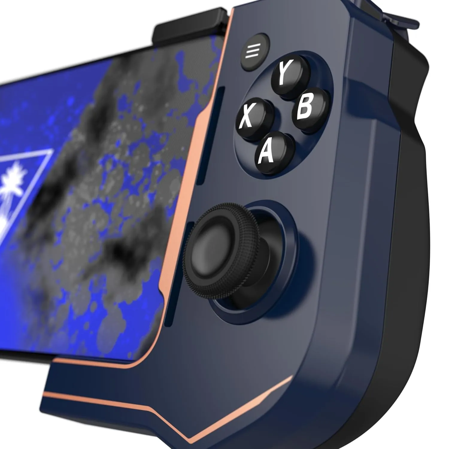Turtle Beach Atom Mobile Game Controller with Bluetooth for Cloud Gaming on iPhone with Compact Shape, Console Style Controls & Low Latency Bluetooth  Cobalt Blue