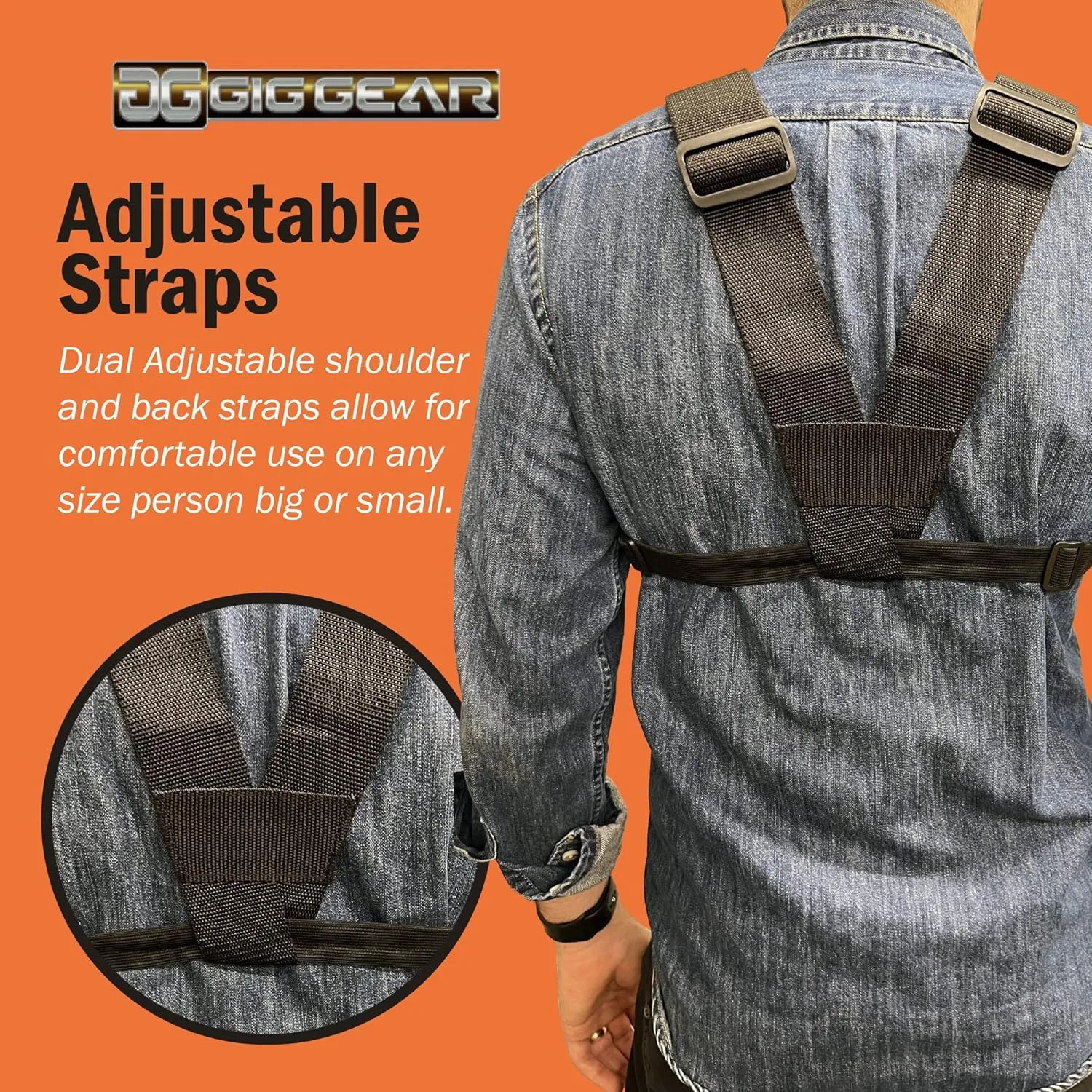 Two Hand Touch Tablet Chest Harness for iPad and Samsung Tablets - Rugged Tablet Carrying Case with Strap and Compartments - Heavy Duty iPad Chest Mount for 12.9 Inch Mobile Device (Black)