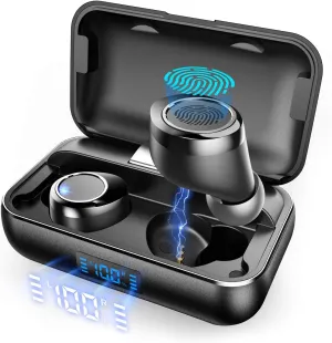 TWS Earphones Wireless Earbuds Headphones Compatible with Motorola Edge (2024,2023,2022,2021,2020), True Stereo Headset Hands-Free Mic Charging Case