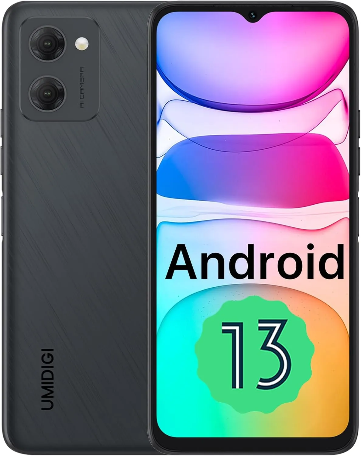 UMIDIGI C2 Unlocked Cell Phone, Android 13 5150mAh Battery with 6.52" Full Screen MediaTek Helio A22 Smartphone 3GB RAM 32GB ROM 256GB Expandable 13MP Camera Mobile Phone