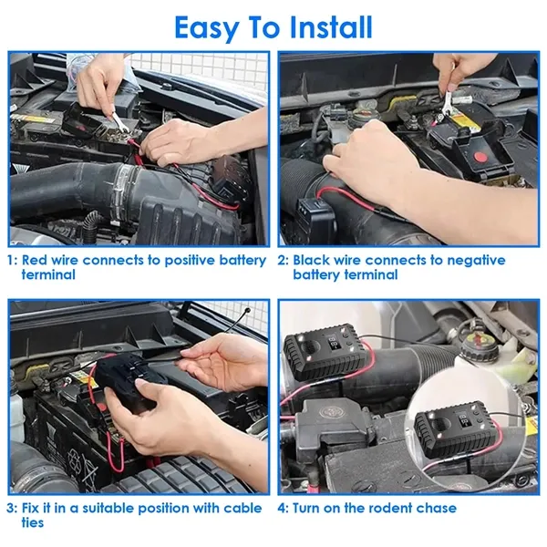 Under-Hood Ultrasonic Mice Repeller for Cars  Get Rid Of Mice in 48 Hours