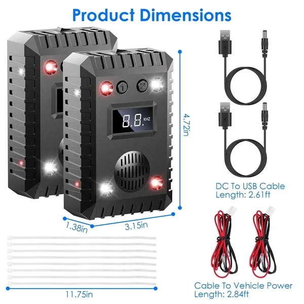 Under-Hood Ultrasonic Mice Repeller for Cars  Get Rid Of Mice in 48 Hours