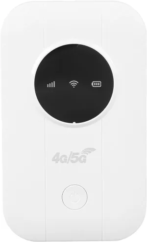 Unlocked 5G Mobile Hotspot Router with SIM Card Slot, 300Mbps 4G LTE USB Modem, Connects Up to 10 Devices, Portable WiFi for Travel, Business, Home