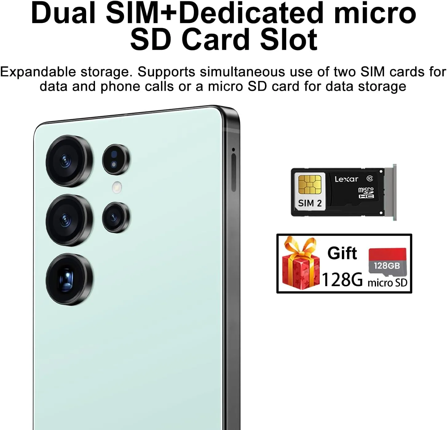 Unlocked Cell Phones, X25 Ultra Unlocked Android Smart Phone, Dual SIM 5G Mobile Phones, 8 256GB with 128GB Memory Card, Fast Processor, 6800 mAh Battery, 6.9" HD Display (Titanium Cyan)