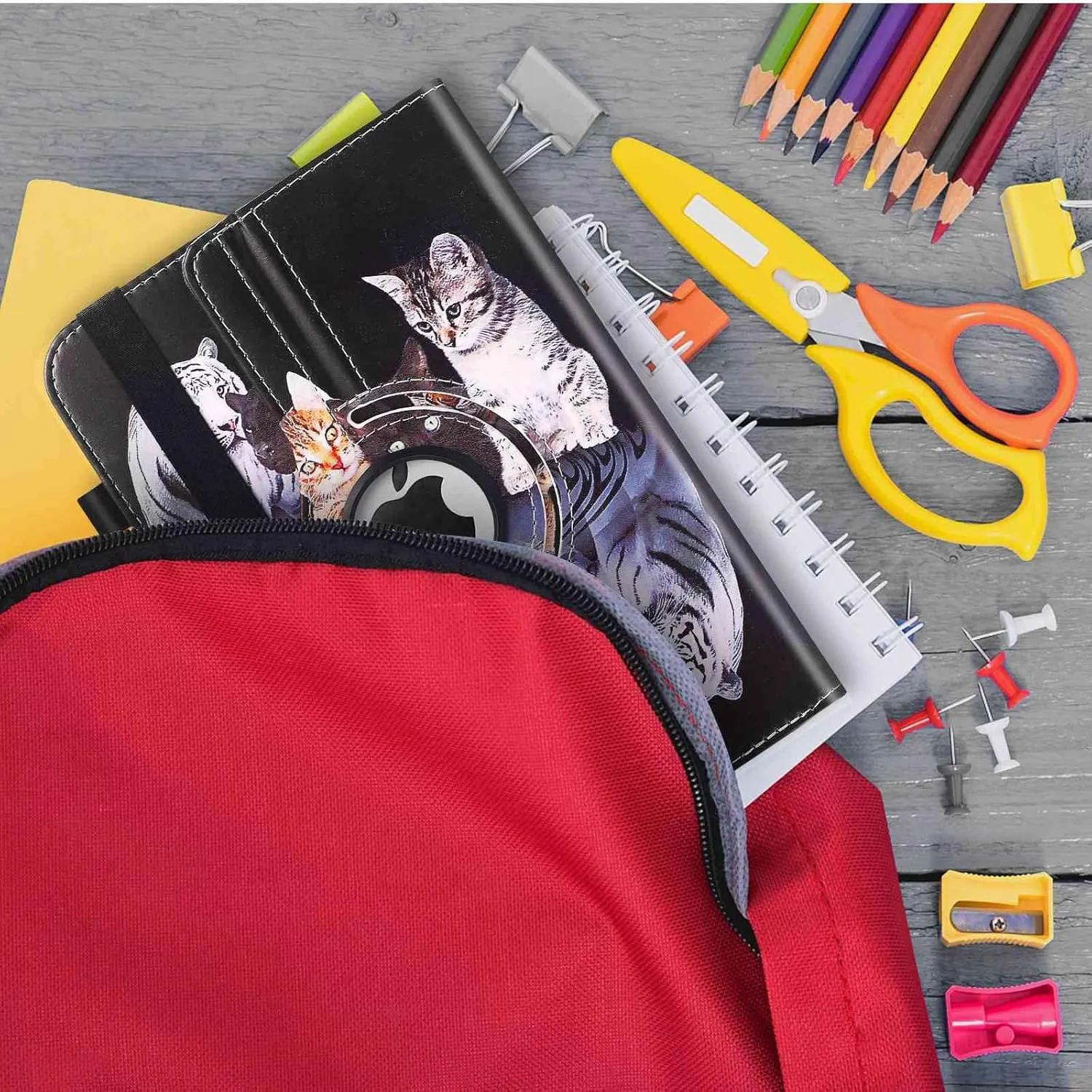 UrbanX 7-8 Inch Universal Tablet Case, Protective Cover StFolio Case for Lenovo Legion Duel 2 7 8 Inch, with 360 Degree Rotatable Kickstand, Multiple Viewing Angles Stylus Holder - Cats