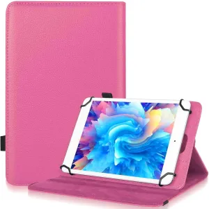 UrbanX 7"-8" Inch Universal Tablet Case, Protective Cover Stand Folio Case for BLU M8L 2022 / M8L / M8L Plus 7 8 Inch, with 360 Degree Rotatable Kickstand, Multiple Viewing Angles and Stylus Holder