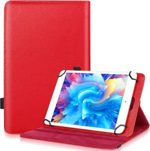 UrbanX 7"-8" Inch Universal Tablet Case, Protective Cover Stand Folio Case for BLU M8L / M8L Plus 7 8 Inch, with 360 Degree Rotatable Kickstand, Multiple Viewing Angles and Stylus Holder