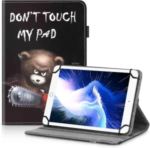 UrbanX 7"-8" Inch Universal Tablet Case, Protective Cover Stand Folio Case for BLU M8L Plus /M8L 2022/M7L 7 8 Inch, with 360 Degree Rotatable Kickstand, Multiple Viewing Angles and Stylus Holder Teddy