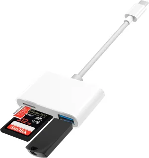 USB C to SD Card, Micro SD Memory Card Reader, Type C to SD Card Reader Adapter for iphone15 MacBook Camera Android Windows Linux and Other Type C Device