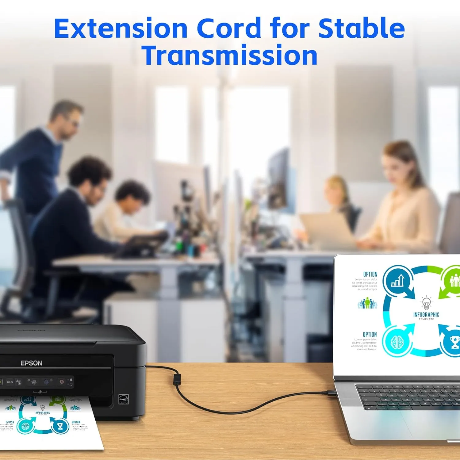 USB Extender Cord 3.3FT(2 Pack), USB 3.0 Extension Cable, USB A Male to Female, Compatible for USB Flash Drive, Hard Drive, Card Reader, Webcam, Printer, Keyboard, Mouse, Playstation, Xbox, VR Headset