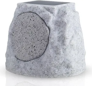 uuffoo Solar Rock Speakers Outdoor Water-Resistant IP44 Solar Powered Patio Speaker with Lights and TWS Pairing System for Party Garden Pool Outside