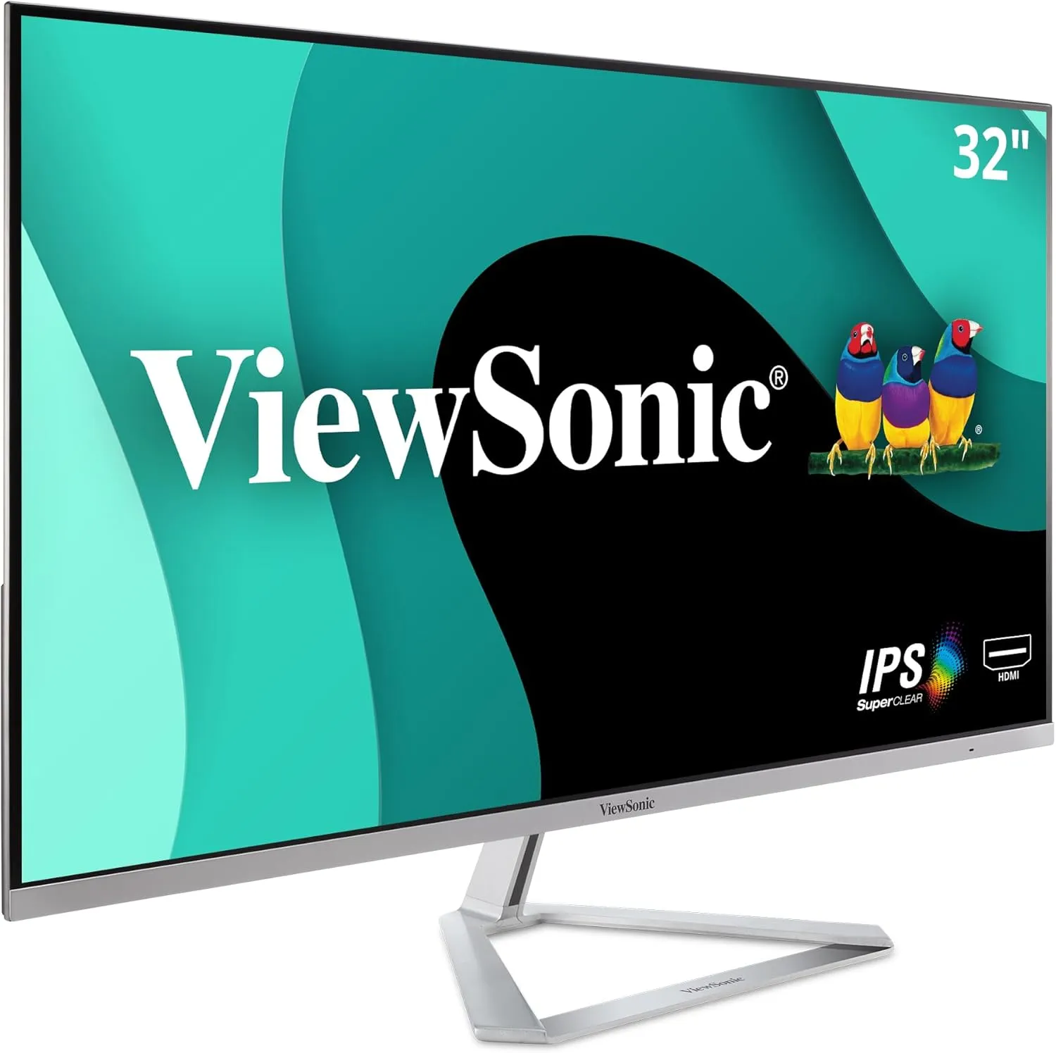 ViewSonic VX3276-MHD 32 Inch 1080p Widescreen IPS Monitor with Ultra-Thin Bezels, Screen Split Capability HDMI and DisplayPort