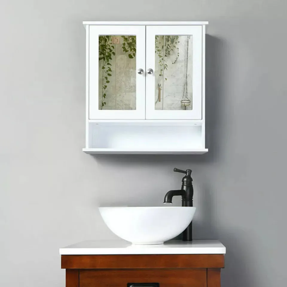 Wall Mounted Bathroom Cabinet with Mirror, Space-Saving