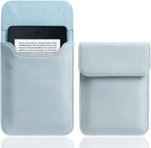 WALNEW 6 Inch Sleeve for All-New Kindle 2024 and 2022/Kindle 2019(J9G29R)/6" Kindle Paperwhite/Kindle Voyage/Kindle (8th Gen, 2016)/Kindle 4/5/Kindle Touch Protective Pouch Bag Case Cover, Light Blue