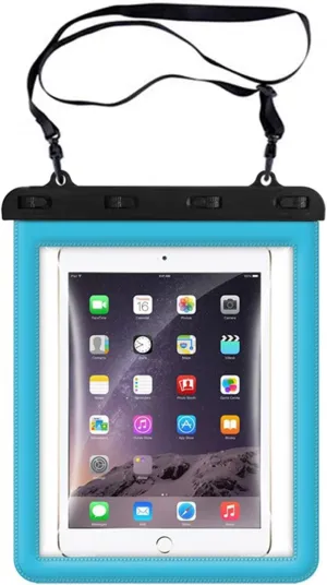 Waterproof Case Water Proof Dry Bag Pouch for iPad 10.2/ iPad Air 10.5 9.7/ iPad 9.7/ iPad 10.9/ iPad Pro 11/ iPad Air 11/ for Samsung Galaxy Tab S6 Lite/ A7 10.4/ A8 10.5/ S6 5G (Lake Blue)