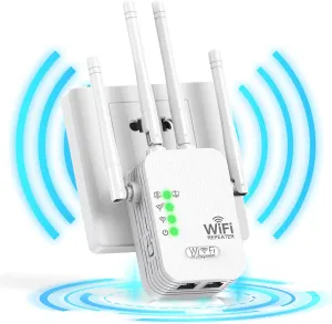 WiFi Extenders Signal Booster for Home - Internet Extender WiFi Booster, Long Range up to 12880Sq.ft and 120 Devices WiFi Repeater Signal Booster