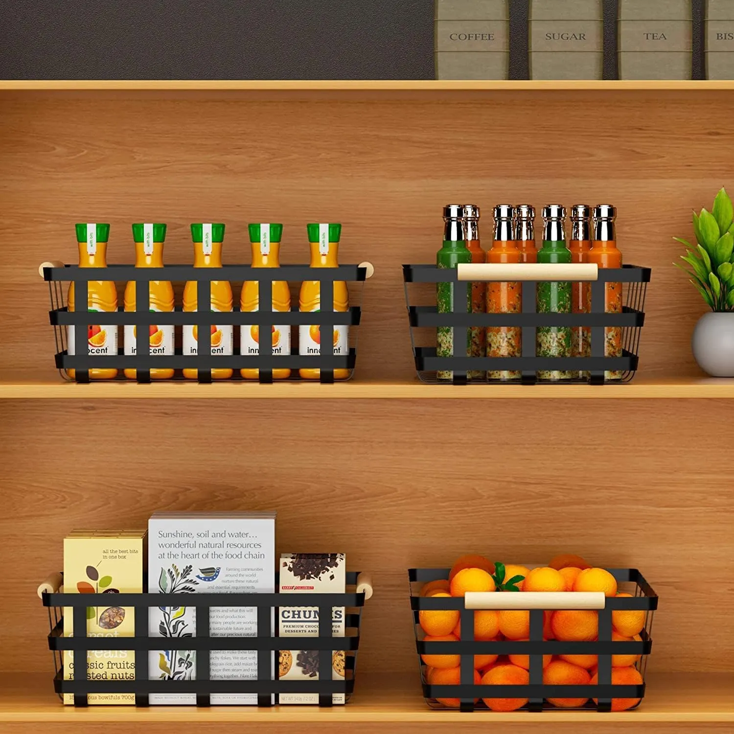 Wire Metal Baskets Farmhouse Baskets Metal Wire Storage Freezer Baskets Storage Organizer