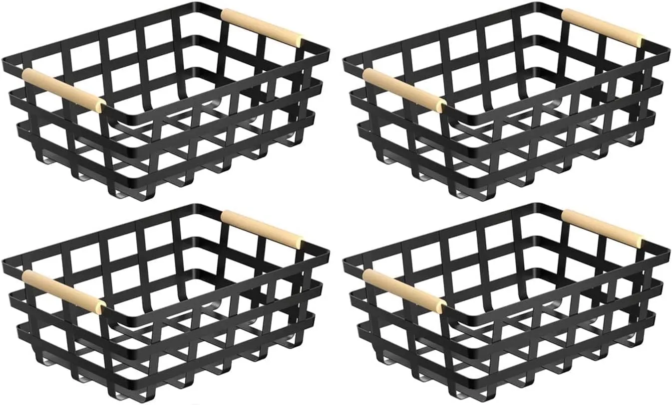 Wire Metal Baskets Farmhouse Baskets Metal Wire Storage Freezer Baskets Storage Organizer