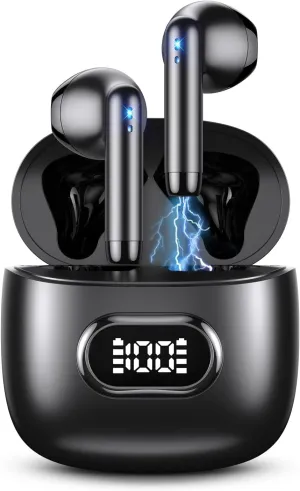 Wireless Earbuds Bluetooth 5.3 Headphones in-Ear Fit Earphones 2025 Noise Cancelling Ear Buds ENC Mic Hands-Free Calls IPx4 Waterproof 42H Playtime iPhone Laptop Pad Phones Headset for Android iOS