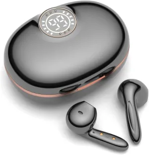 Wireless Earbuds, Bluetooth Headphones Long Playtime Ear Buds with LED Power Display, Bluetooth 5.3 Earphones in-Ear Earbuds with Mic for Android iOS Cell Phone Laptop, Black