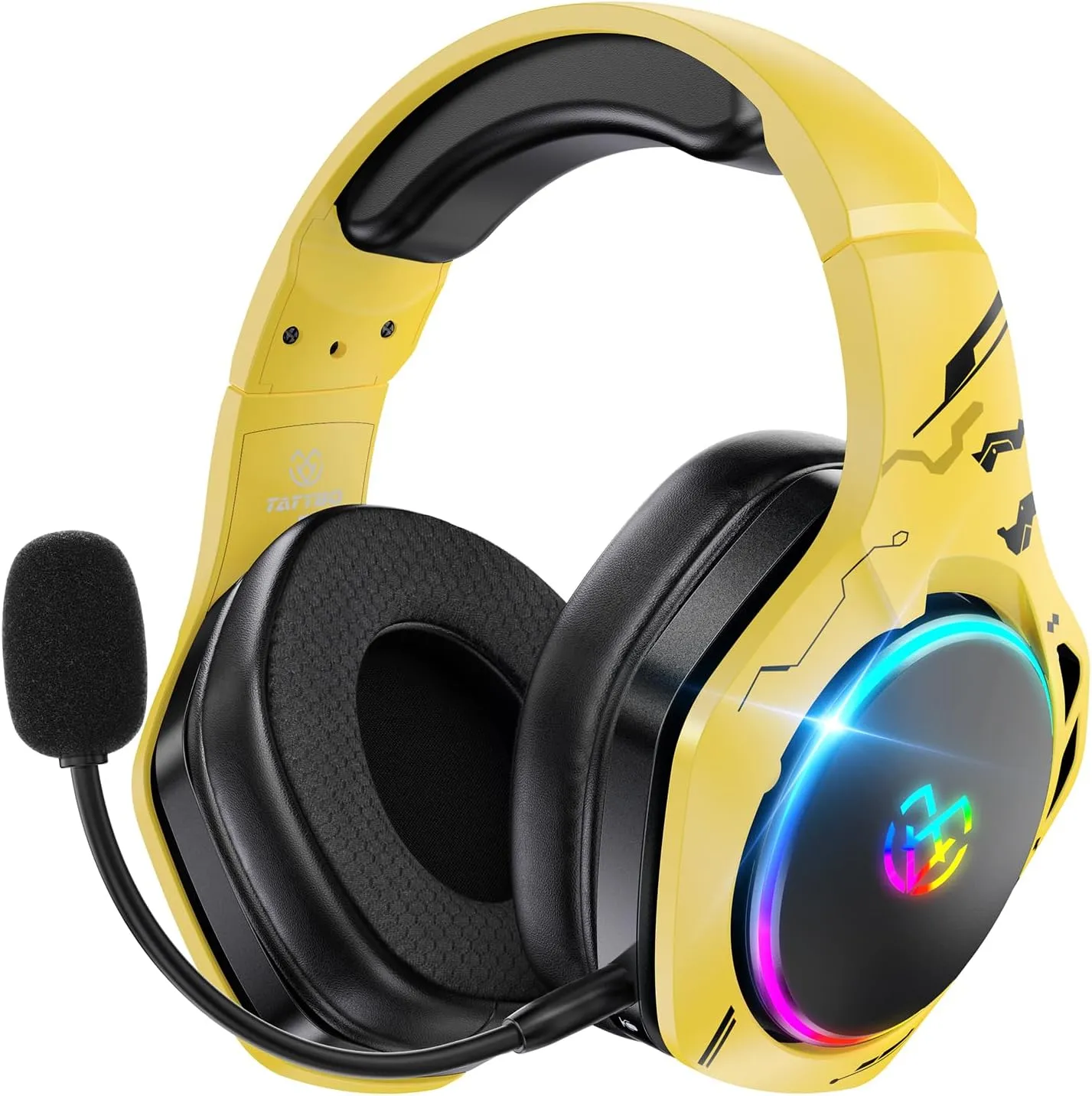 Wireless Gaming Headsets for Ps5 Ps4 PC, 40H  Hrs 2.4GHz WiFi Mode & Bluetooth 5.3 Wireless Headset with Noise Canceling Microphone for Switch Phone