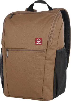 WOLVERINE Lightweight, Water Resistant Rugged Laptop Backpack for Travel or Work, Top Loader-Chestnut, 25L