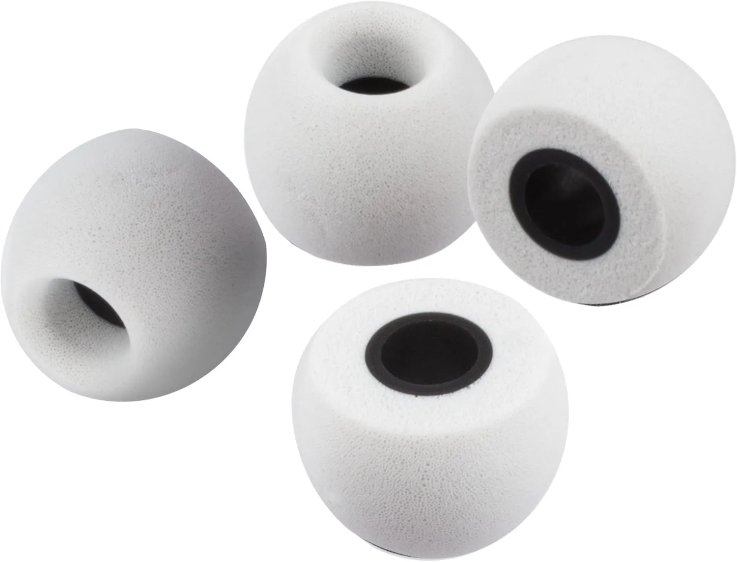 Xcessor FX4.9 (M) 4 Pairs of Round Memory Foam in Ear Earphone Medium Size Earbuds. Replacement Ear Tips for All Popular in-Ear Headphones. Grey