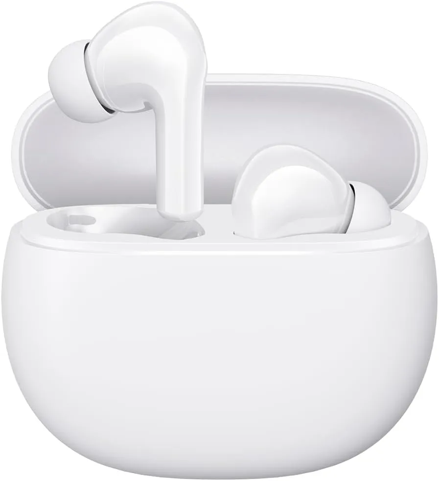 Xiaomi Redmi Buds 4 Active TWS Wireless Earbuds, Bluetooth 5.3 Low-Latency Game Headset with AI Call Noise Cancelling, IP54 Waterproof, 28H Playtime, Lightweight Comfort Fit Headphones, White