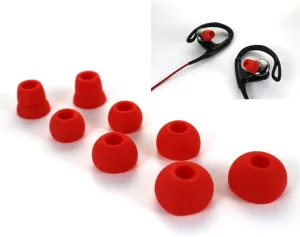 Zotech 4 Pairs Replacement Silicone Ear Tips Earbuds Buds Set for Powerbeats 1, 2 & 3 by dre Headphones (Red)
