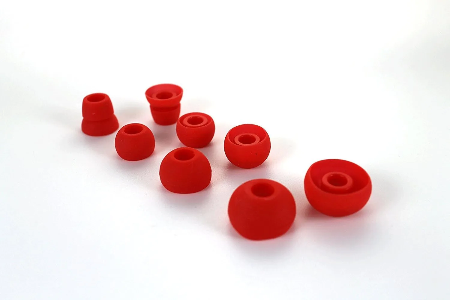 Zotech 4 Pairs Replacement Silicone Ear Tips Earbuds Buds Set for Powerbeats 1, 2 & 3 by dre Headphones (Red)