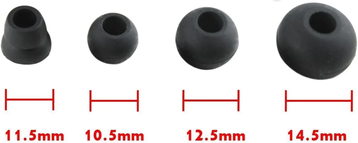 Zotech 4 Pairs Replacement Silicone Ear Tips Earbuds Buds Set for Powerbeats 1, 2 & 3 by dre Headphones (Red)